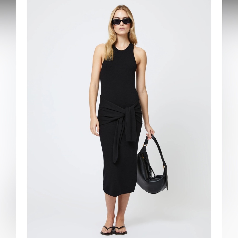 French Connection Black Midi Dress